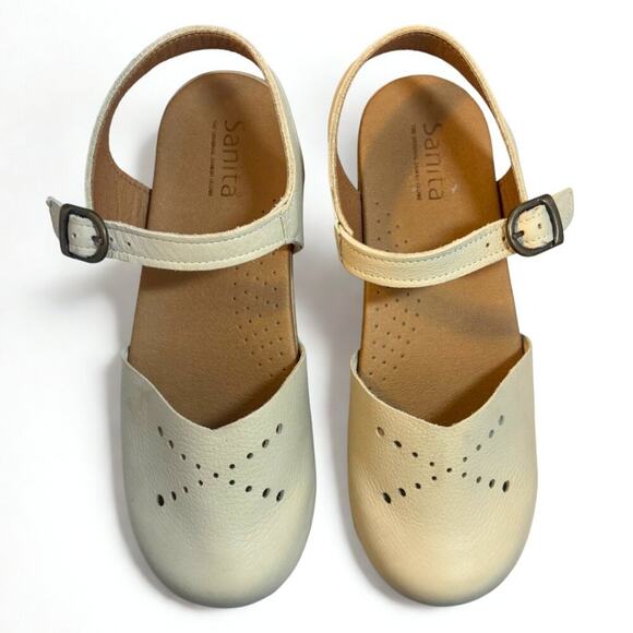 Sanita White Leather Clogs, Women’s EU 39 / US 8.5-9, Like New - Picture 2 of 6